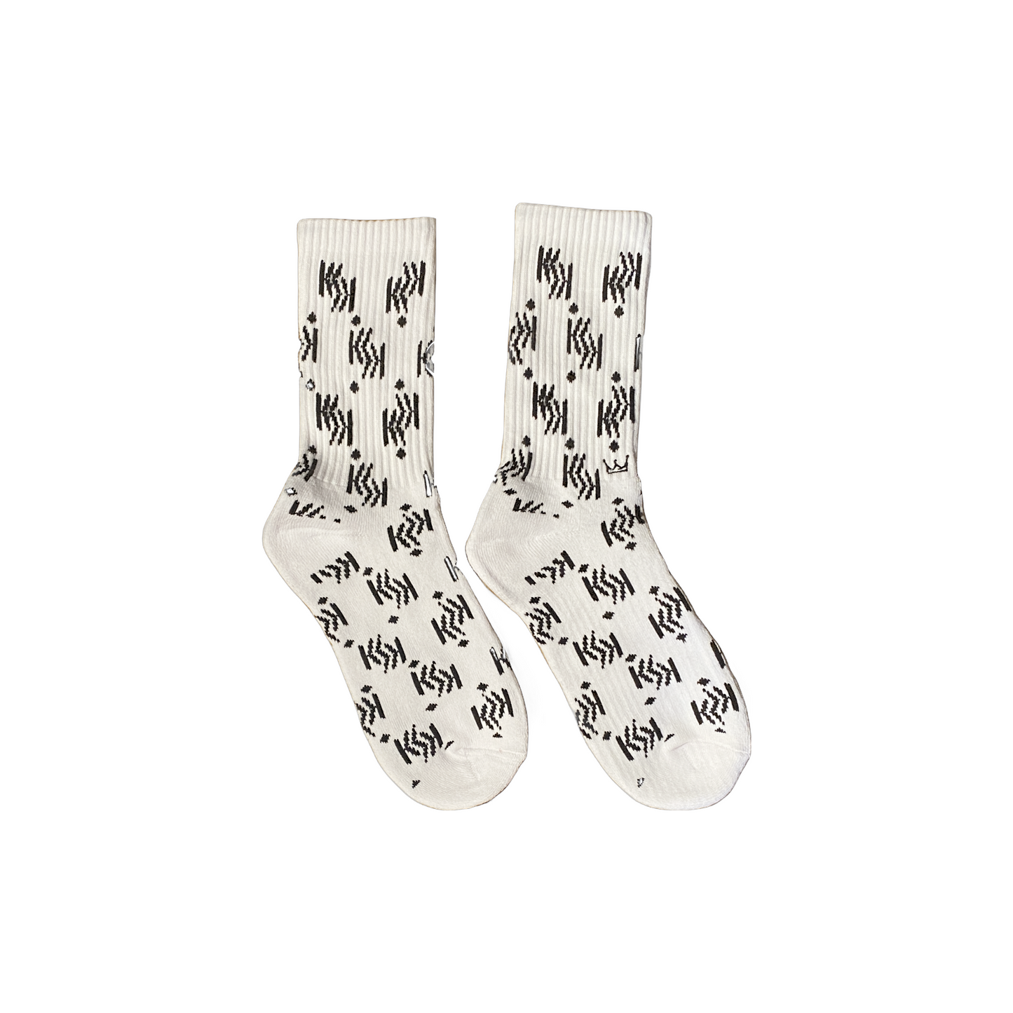 Kalos Knitted Socks - White and Black